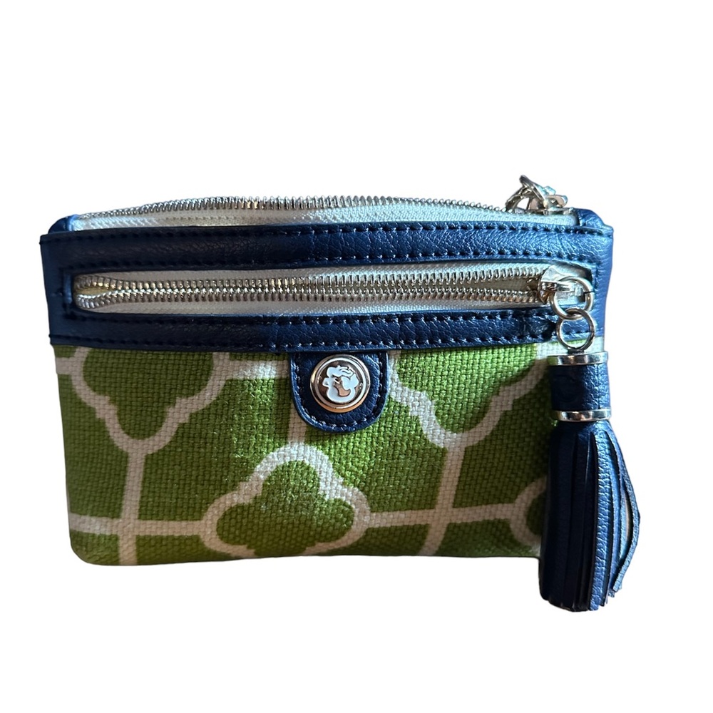 Spartina wristlet linen and leather